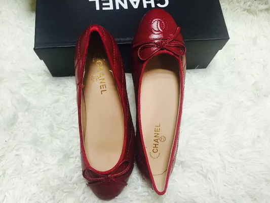 CHANEL Shallow mouth flat shoes Women--117